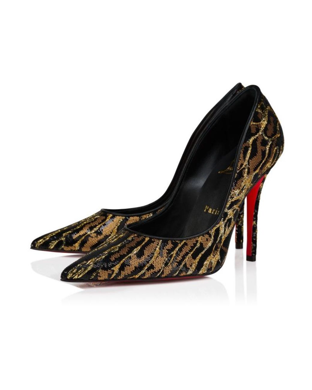 Christian Louboutin Metallic Miss Z Ocelot Pumps