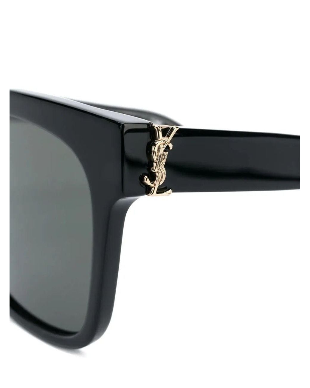 Saint Laurent Black Square-Frame Sunglasses for men