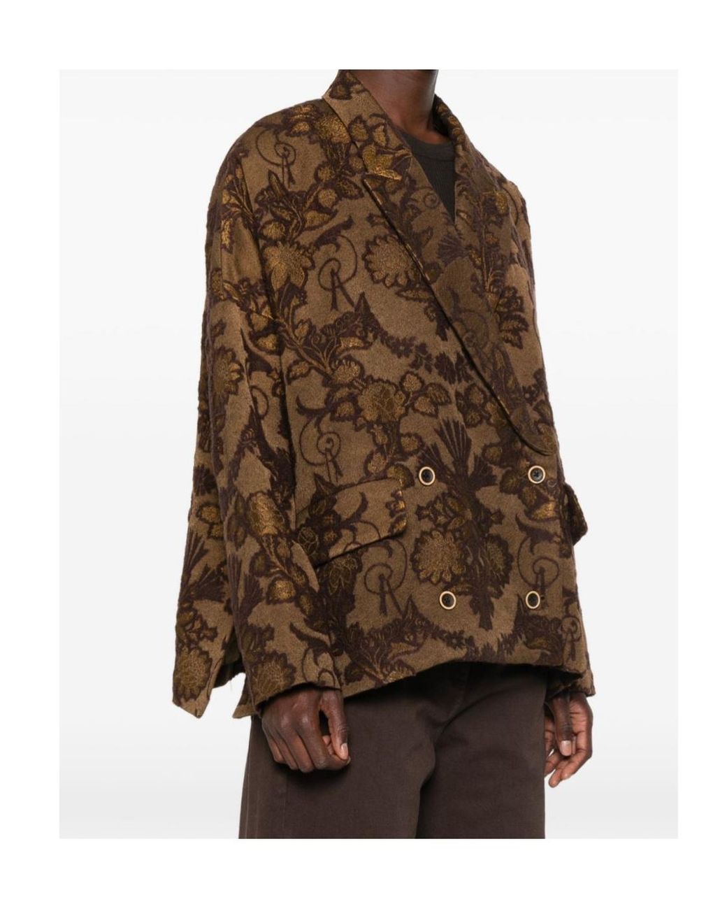 Uma Wang Brown 'Crossword' Jacket