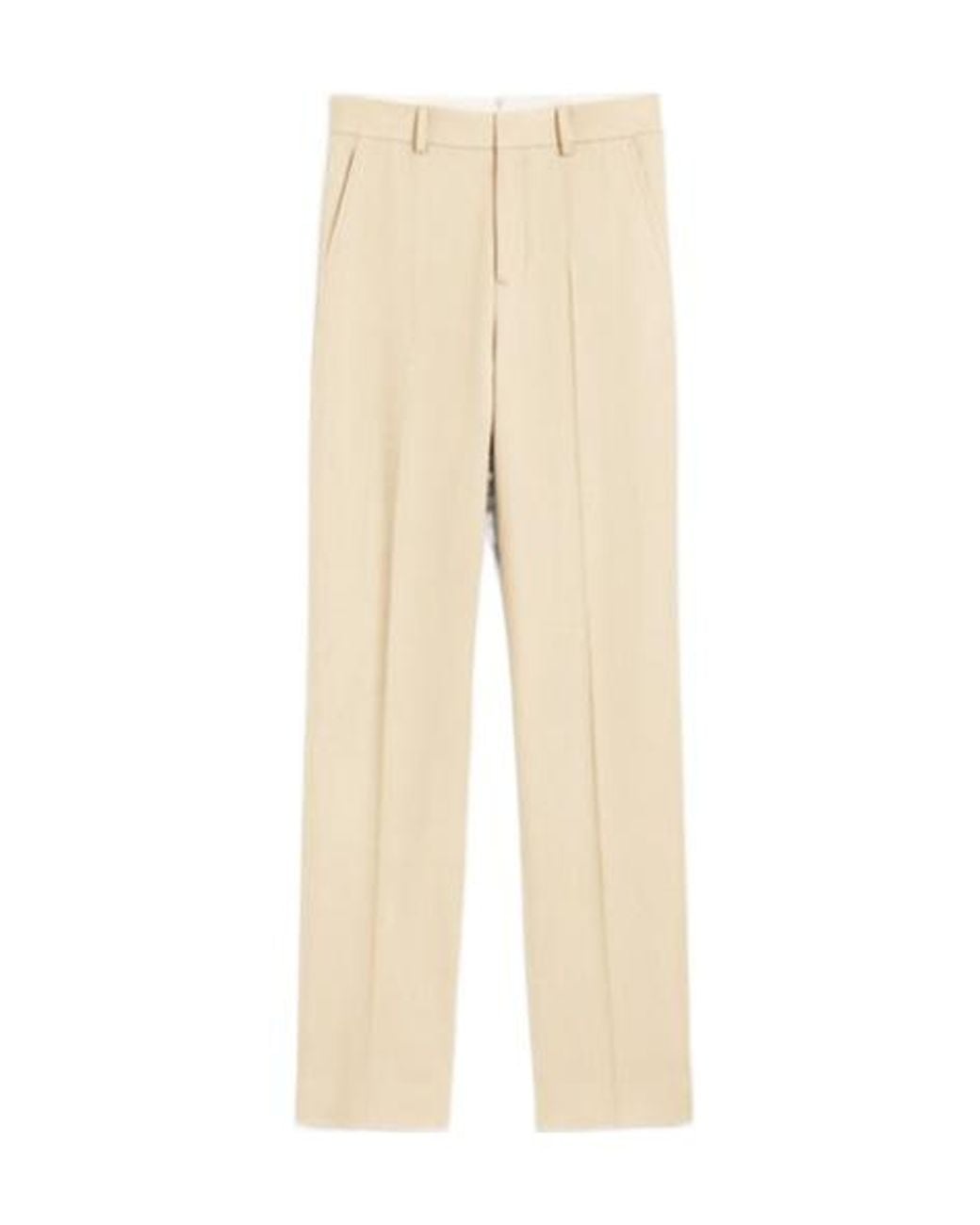 AMI Natural Wide Leg Trousers