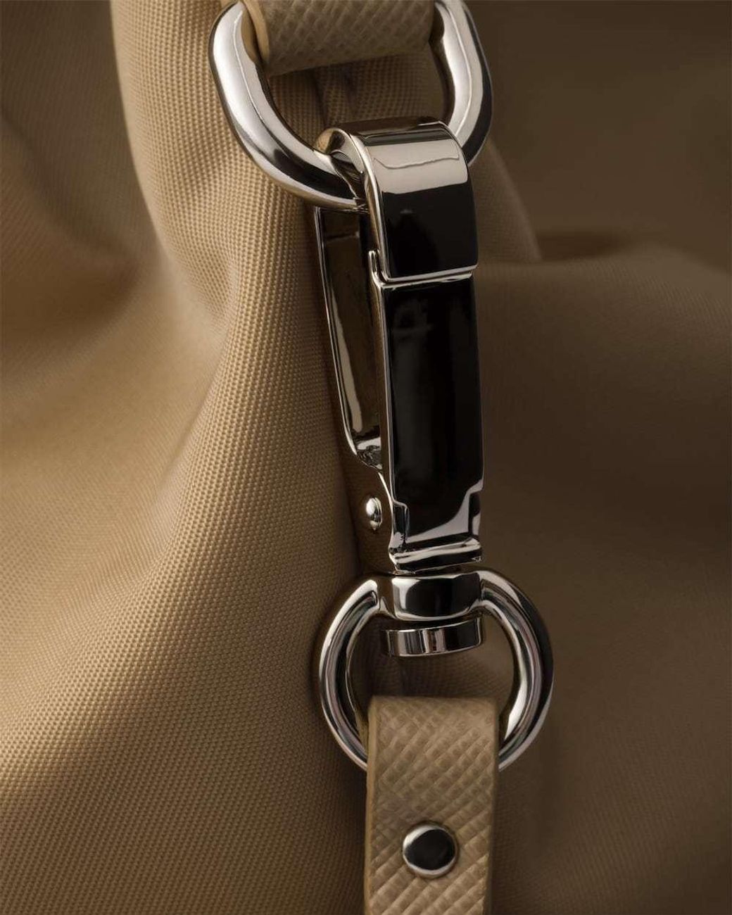 Prada Natural Canvas Flap Backpack