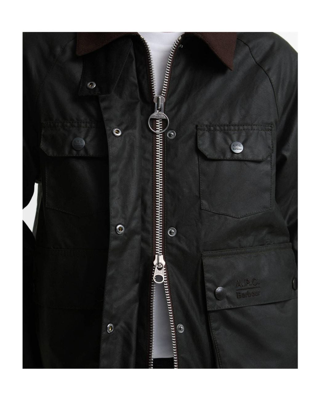 Barbour Black X A.P.C. Spey Waxed Jacket
