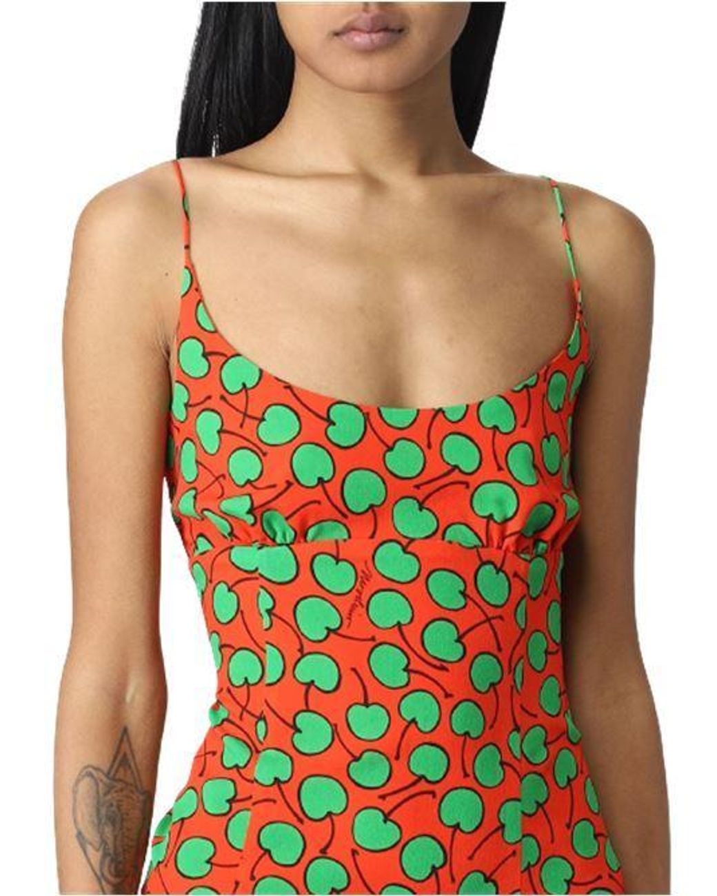 Moschino Metallic Printed Dress