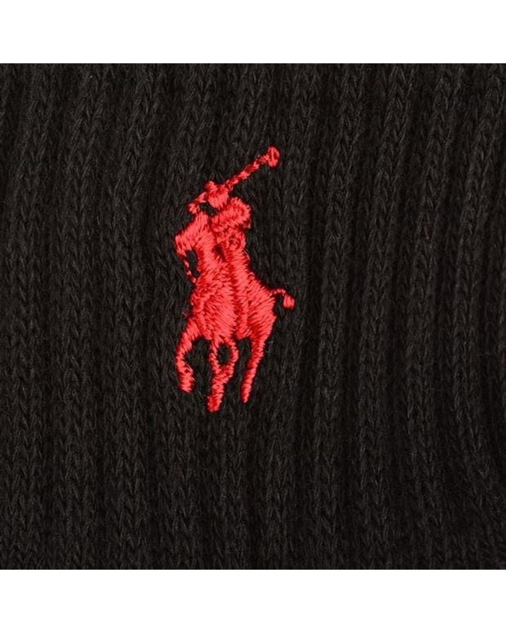 Polo Ralph Lauren Black Three-Pack Of Sports Socks for men