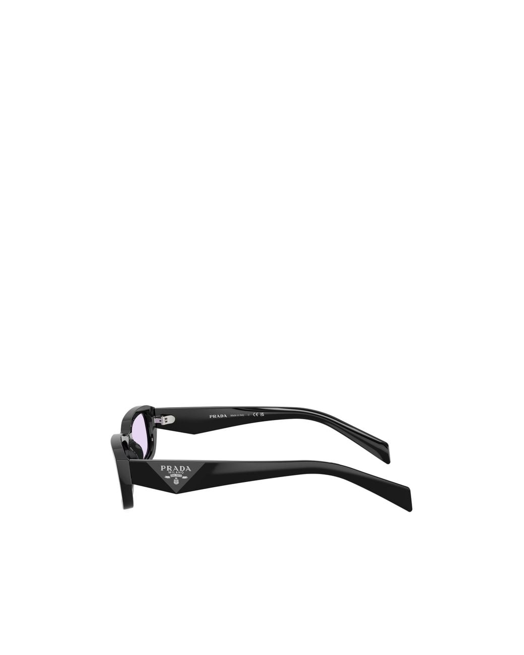 Prada White Eyewear Rectangle Frame Sunglasses