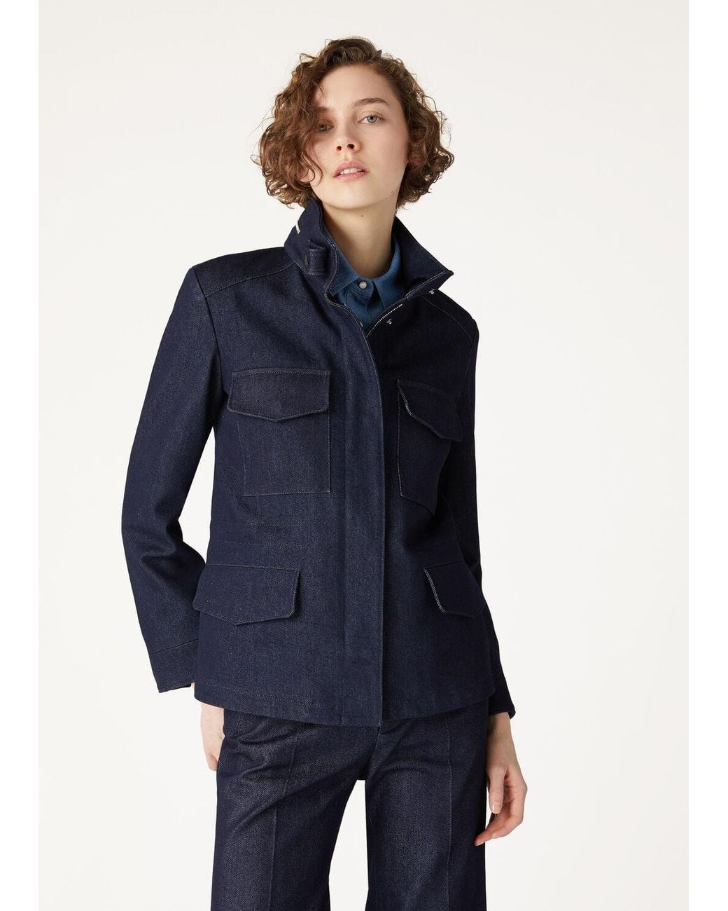Loro Piana Blue Traveller Denim Coat