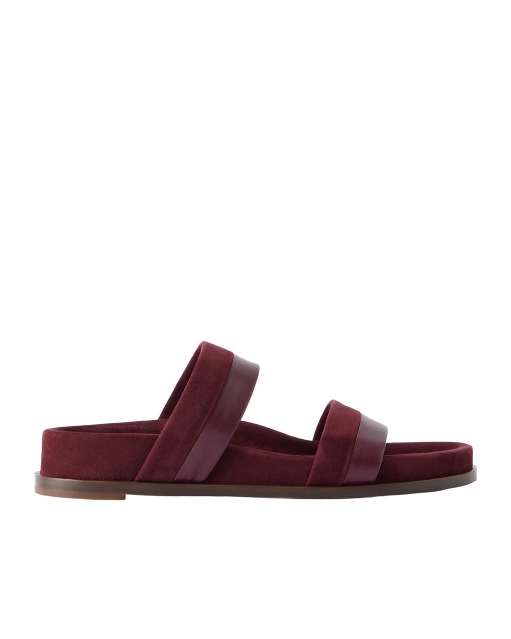 Gabriela Hearst Purple Low Striker Paneled Snake-Effect Leather Sandals