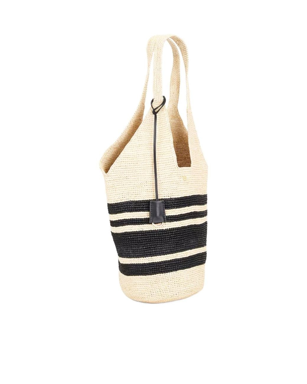 Anine Bing White Stripes Leah Tote Bag