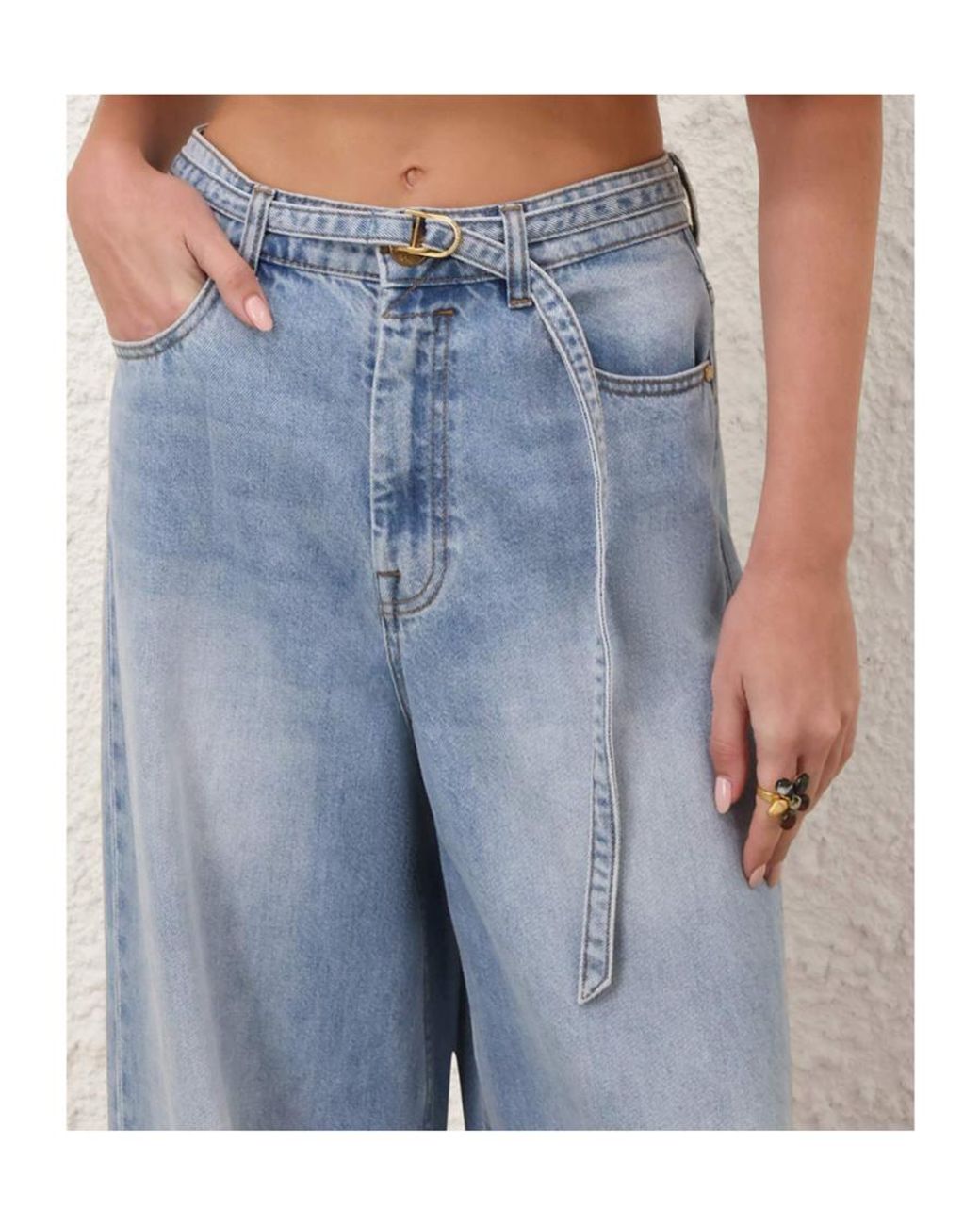Zimmermann Blue Indra Wide-Leg Jeans