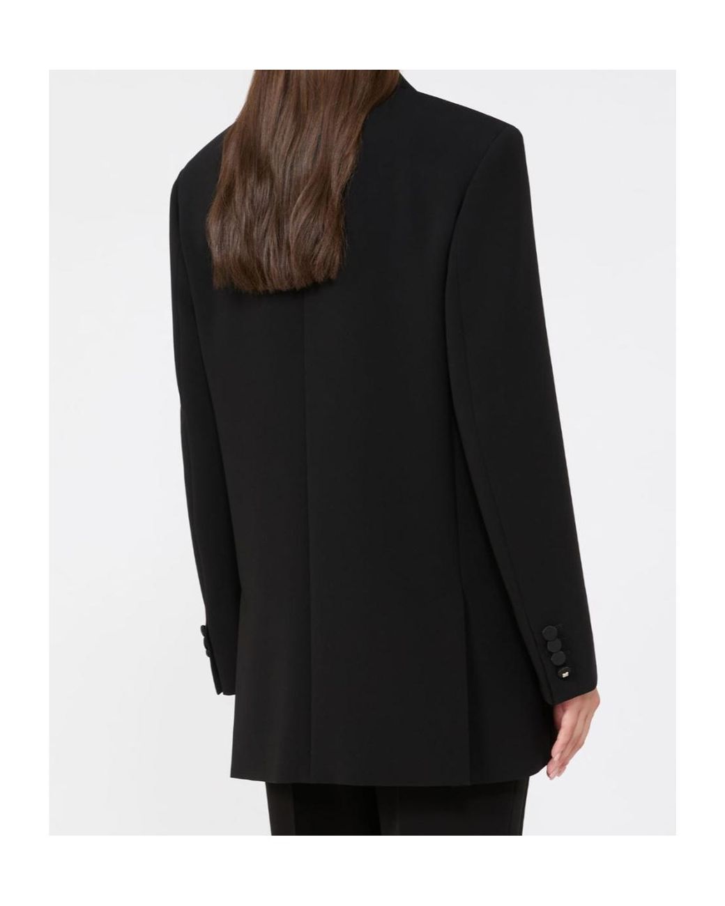 Max Mara Black Mxegarza Double-Breasted Tailored Blazer