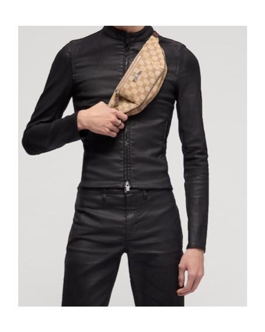 Gucci Black Coated Stretch Cotton Twill Denim Jacket for men