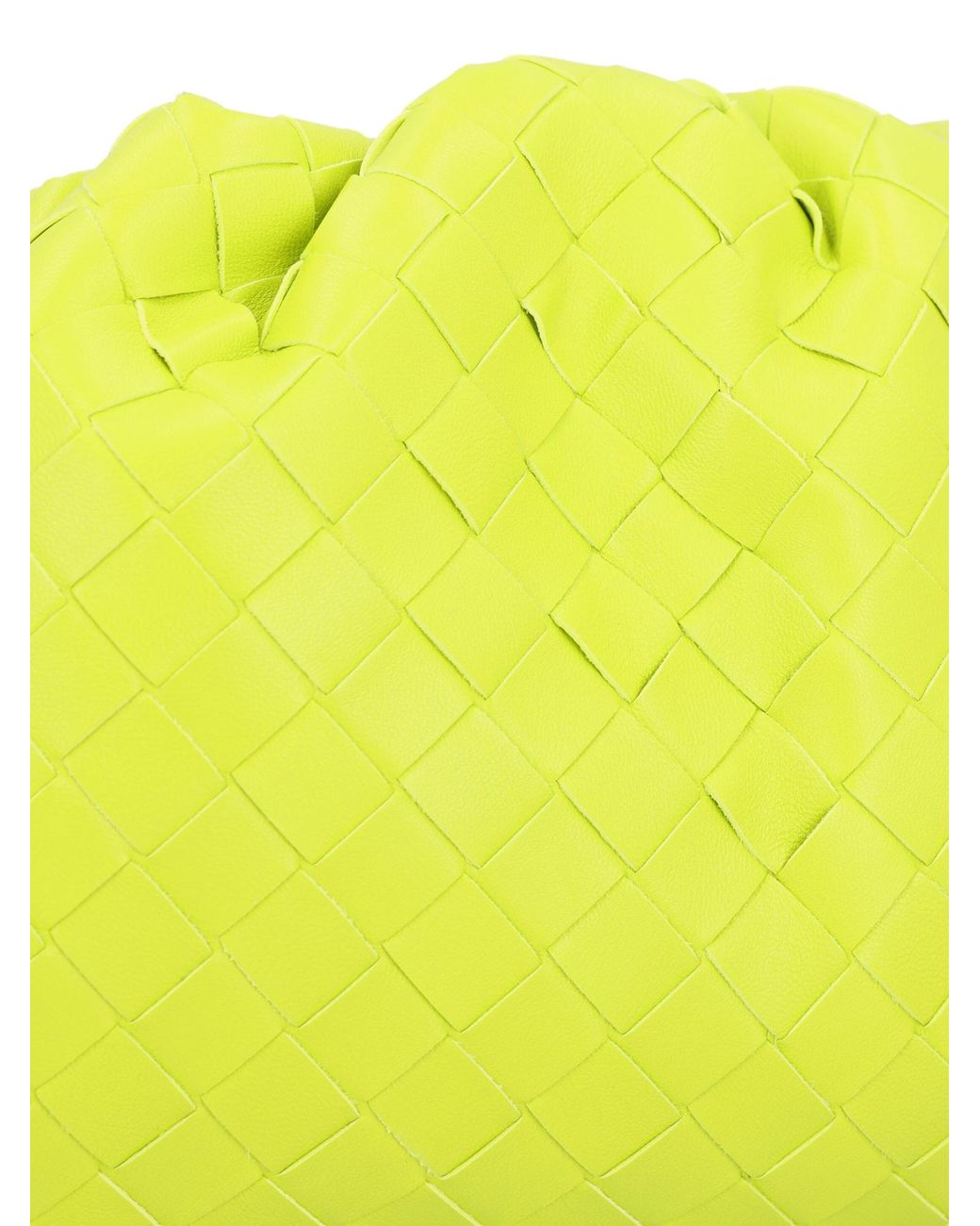 Bottega Veneta Yellow Pouch Intrecciato Clutch