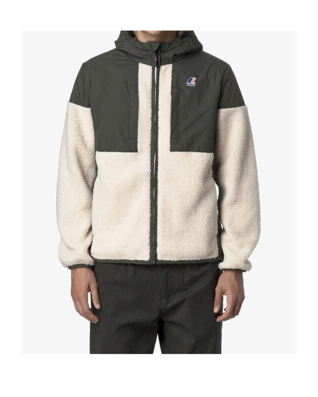 K-Way Multicolor Samson 4.0 Teddy Hooded Jacket for men