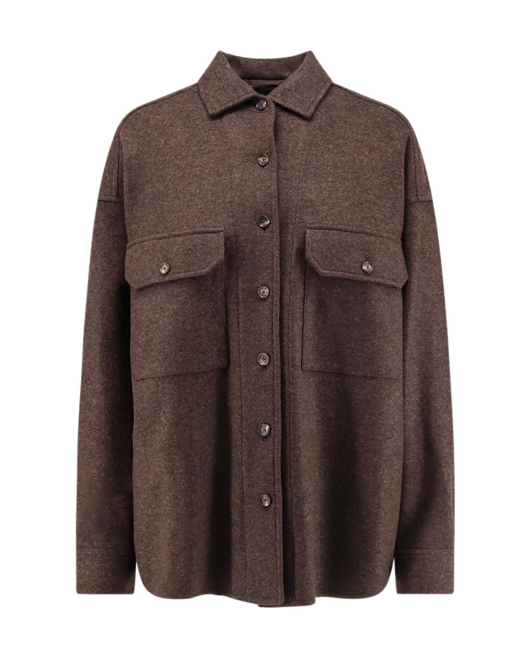 Loro Piana Brown Darby Novalis Overshirt