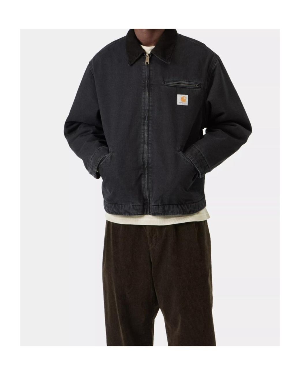 Carhartt Black Zip-Up Denim Jacket for men