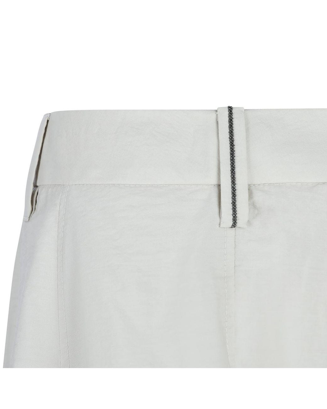Brunello Cucinelli Gray Poplin Sartorial Skirt