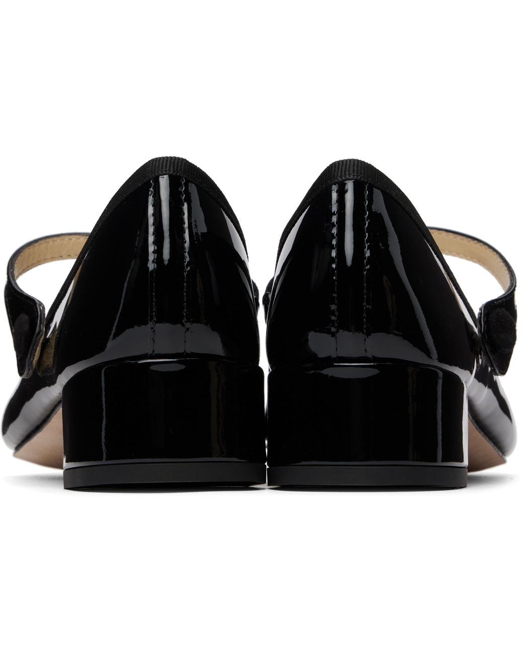 Repetto Black Rose Mary Jane Low Heels