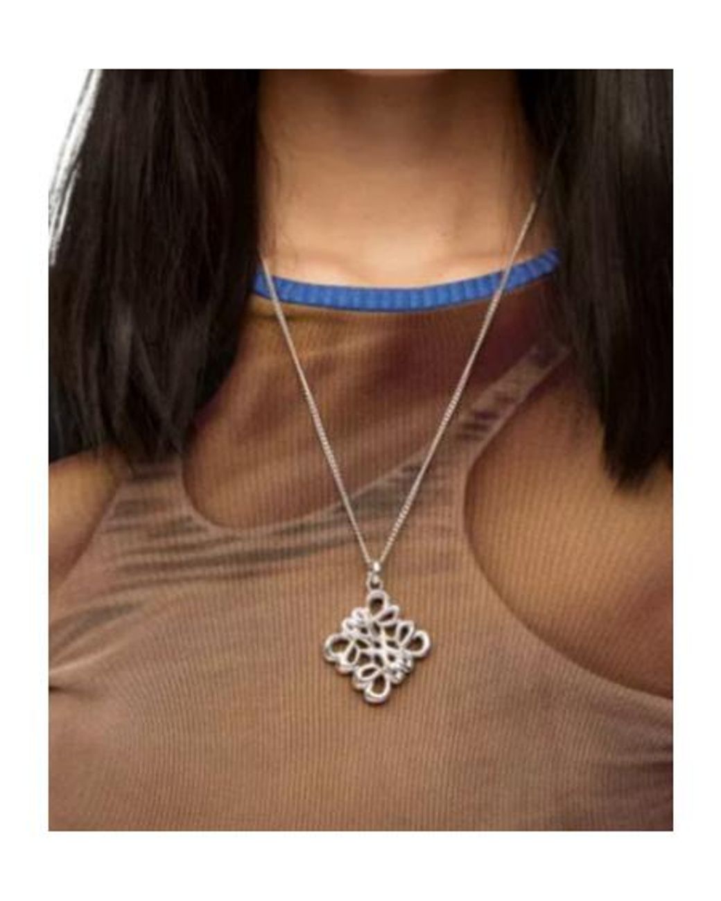 Loewe White Small Pendant Necklace