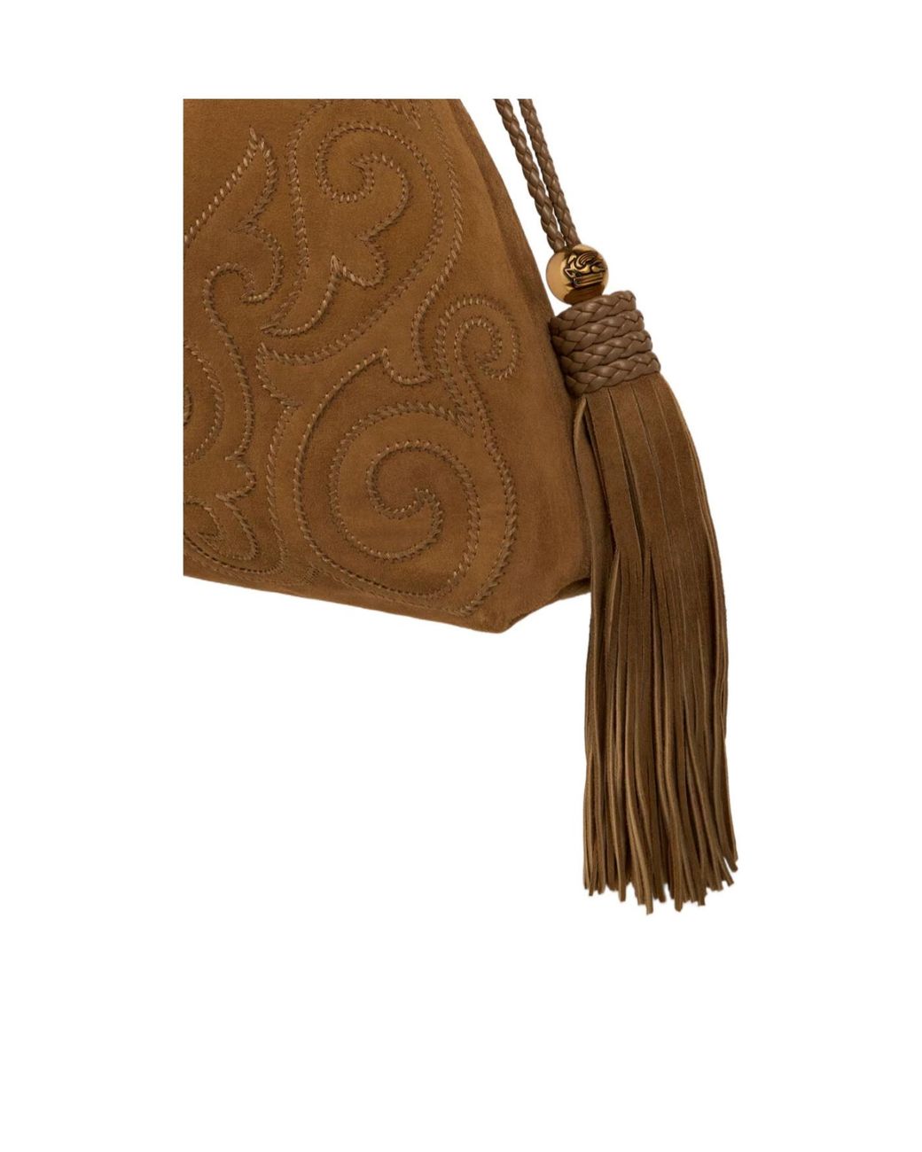 Etro Brown Kalispera Tasselled Shoulder Bag