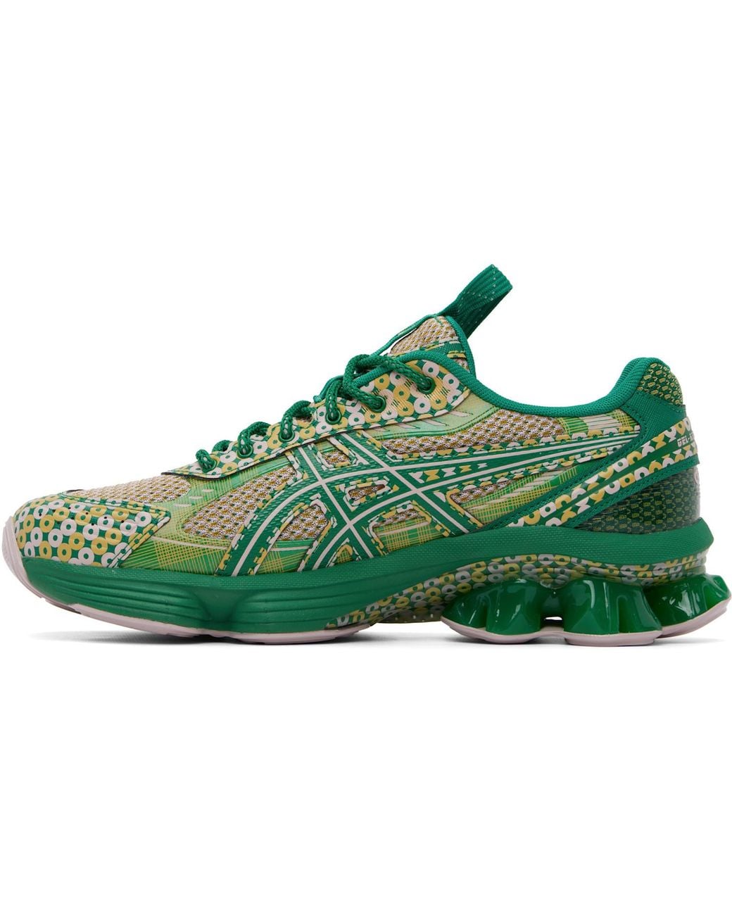 Asics Green Us7-S Gel Kinetic Fluent Low Sneakers for men
