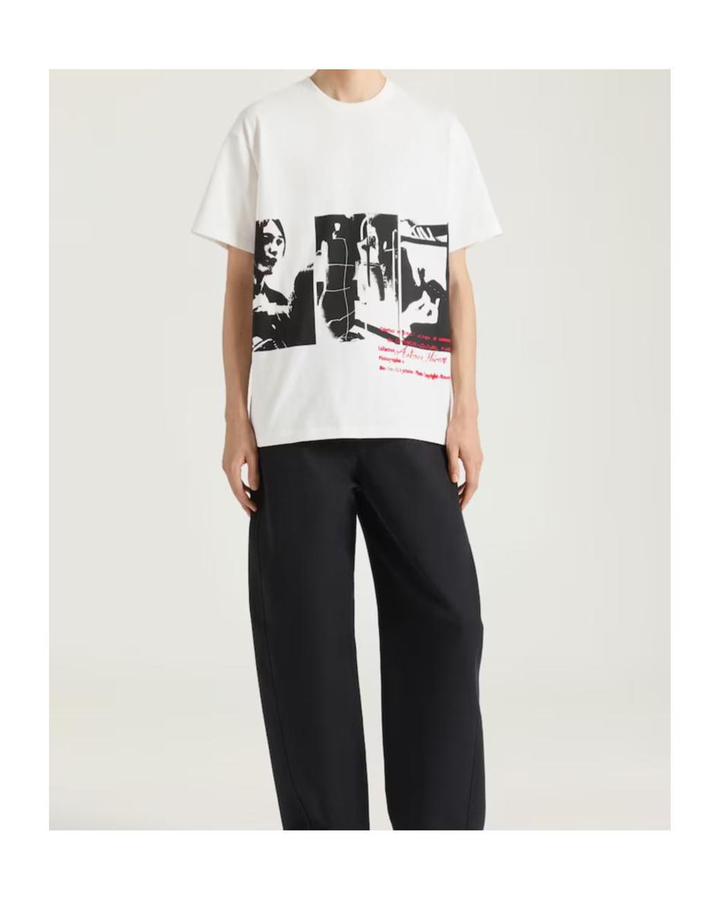 Givenchy White Graphic Printed Regular Fit T-Shirt for men
