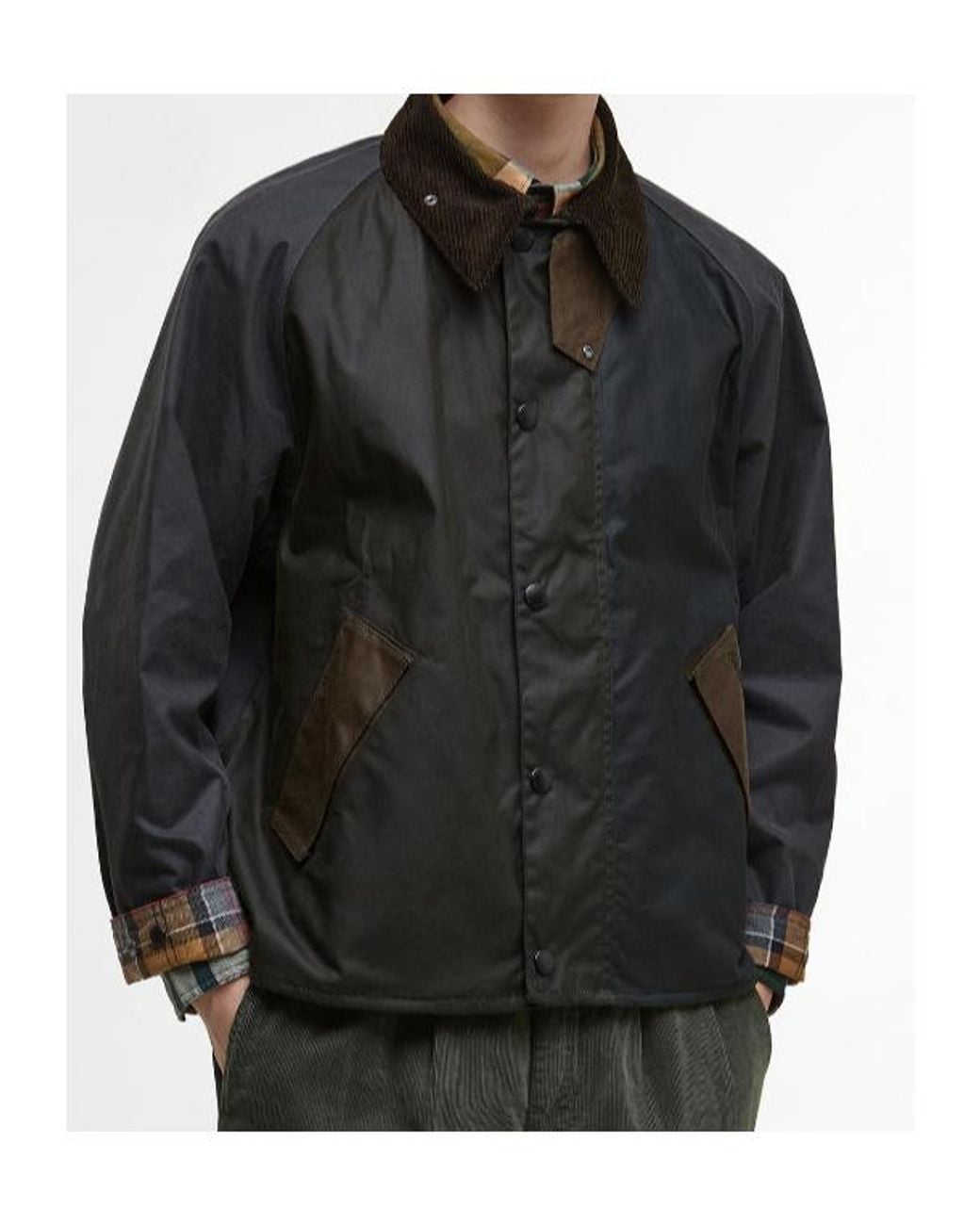 Barbour Black Long Sleeve Buttoned Coat for men