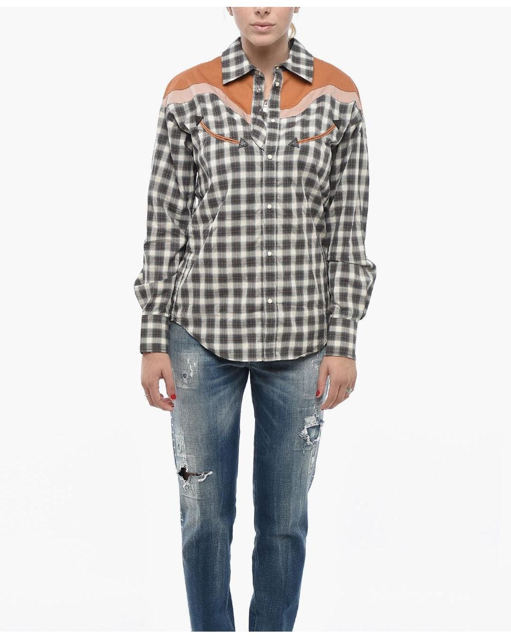 DSquared² Black Western Plaid Shirt