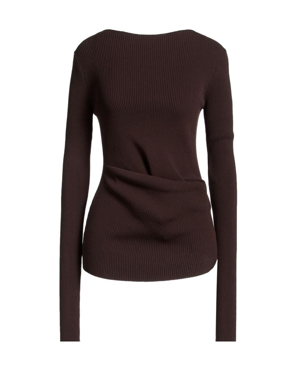 Rick Owens Brown Solid Ribbed Knit