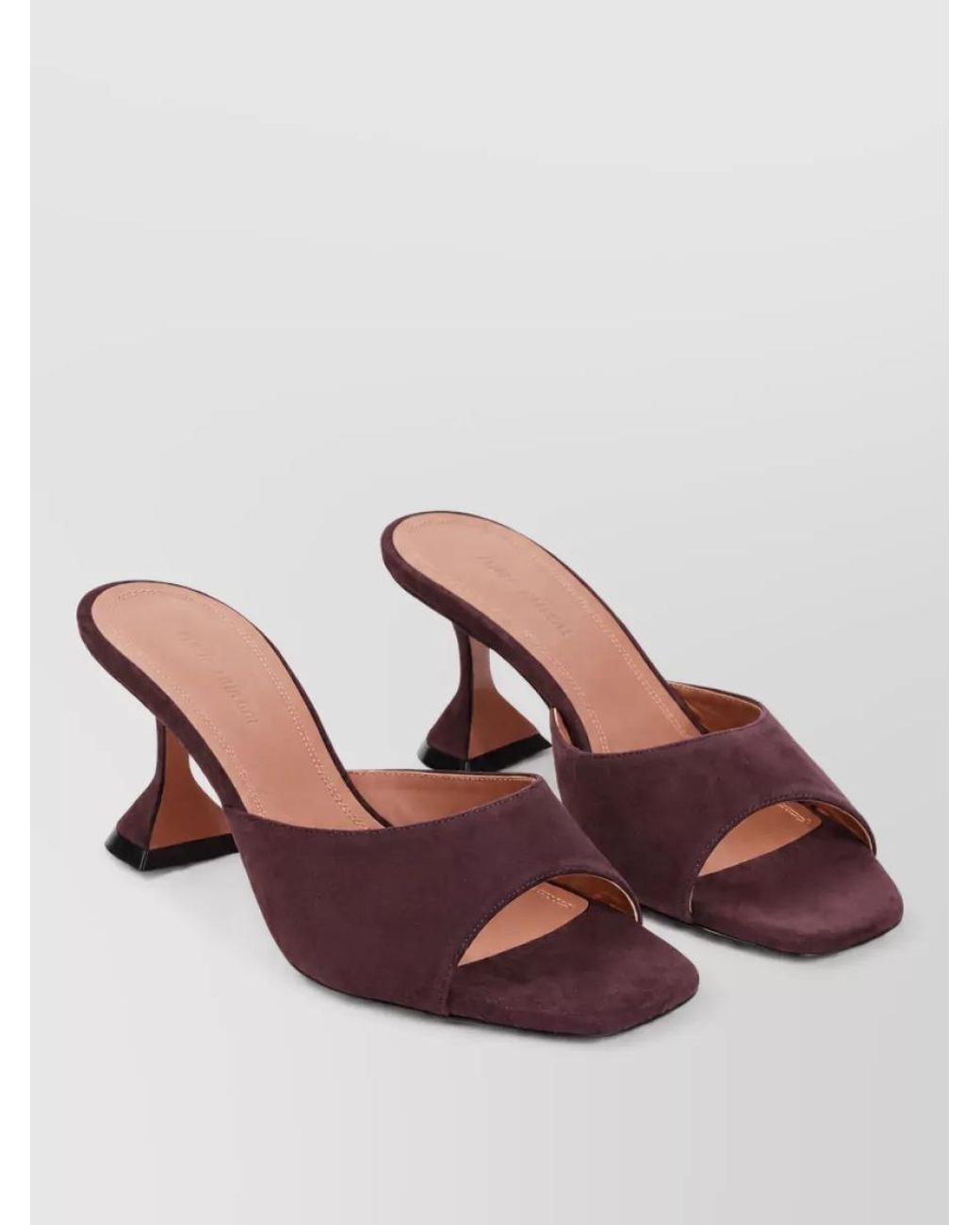AMINA MUADDI Brown Suede High-Heeled Sandals