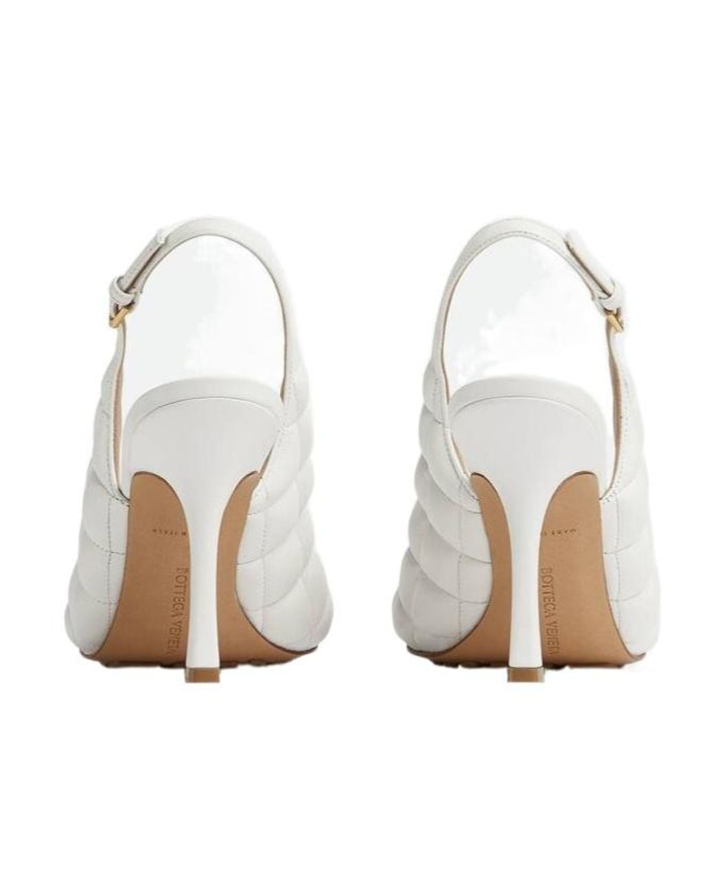 Bottega Veneta White Padded Slingback Sandals