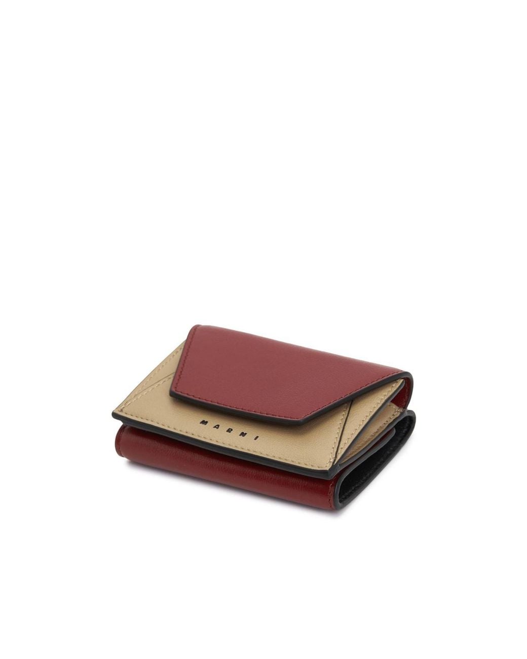 Marni Red Logo-Embossed Envelope Foldover Wallet for men