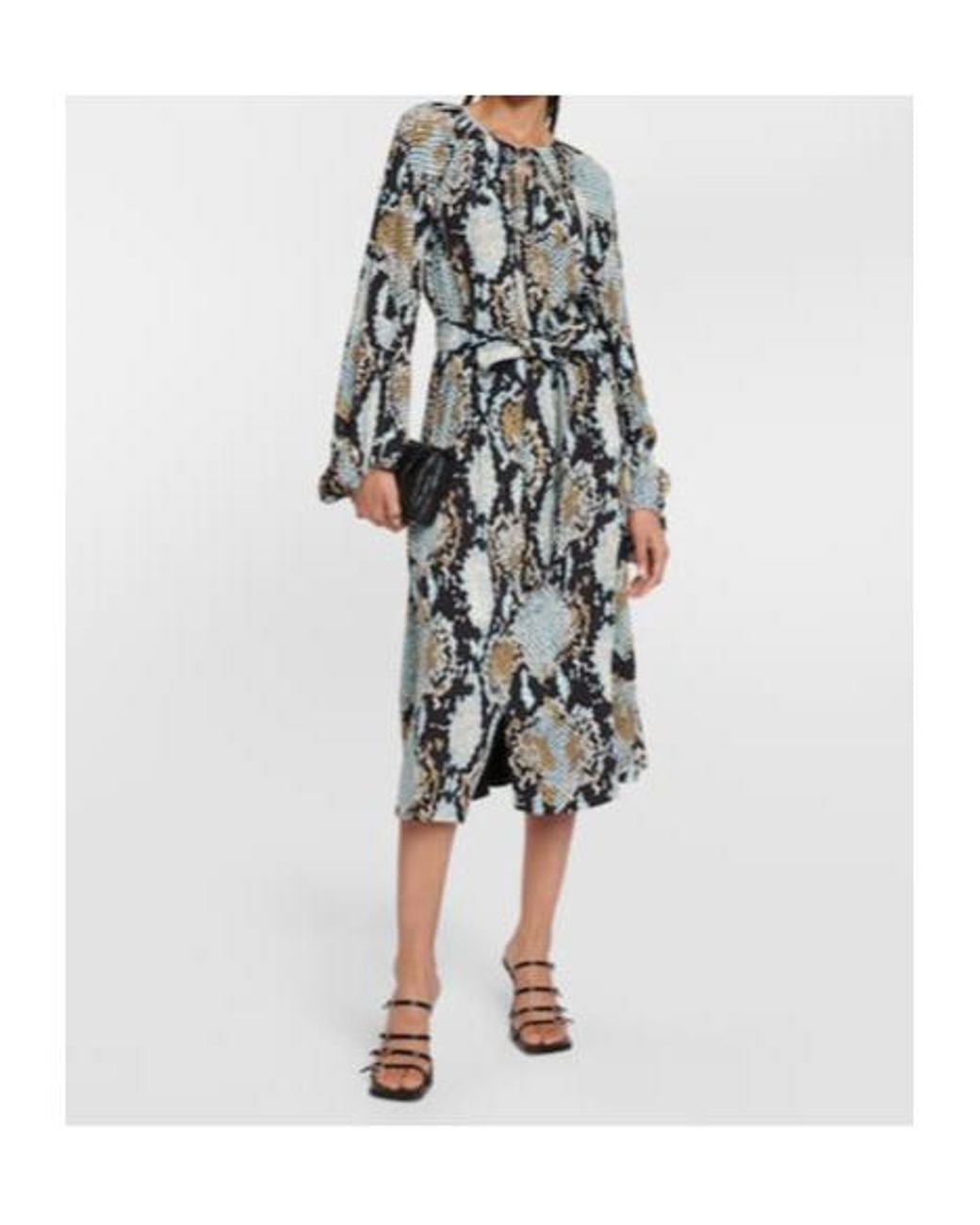 Proenza Schouler White Printed Jersey Midi Dress