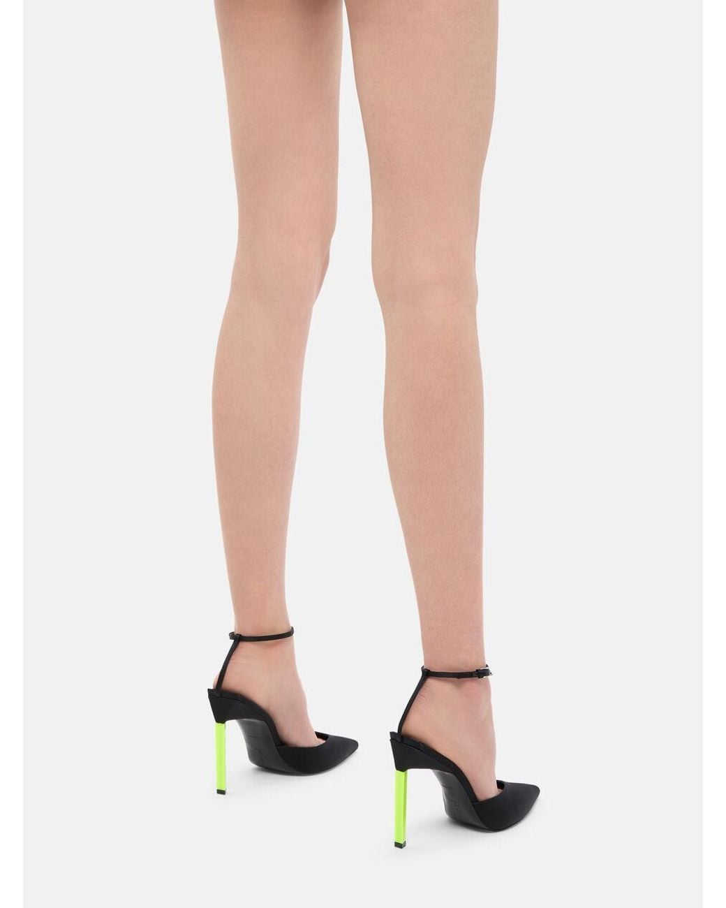 The Attico Black The Perine Contrasting Heel Pointed Toe Pumps