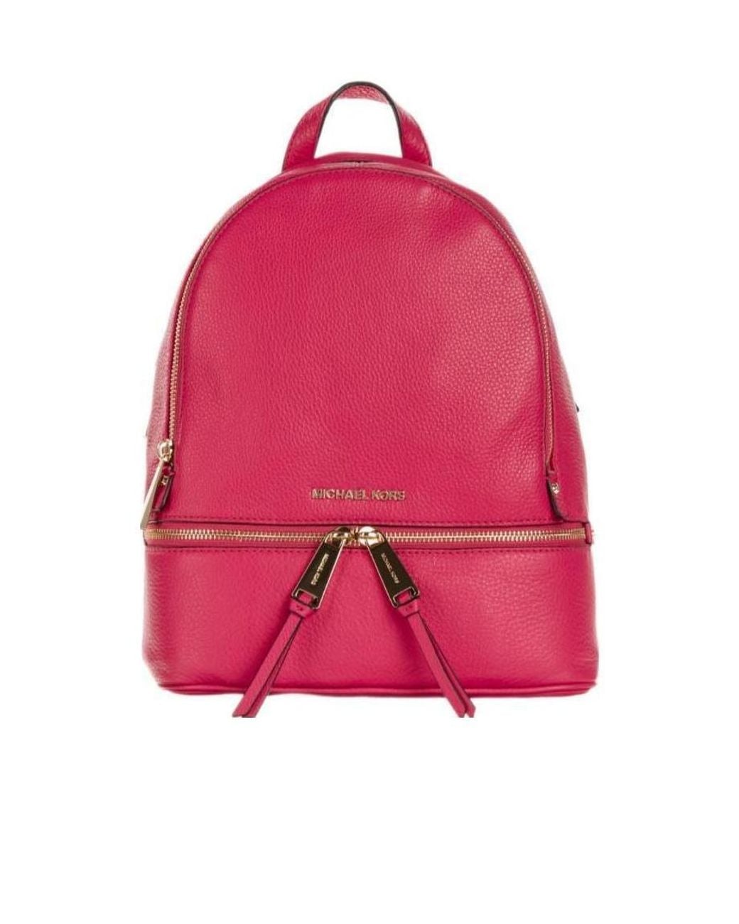 Michael Kors Pink Rhea Zip Series Backpacks