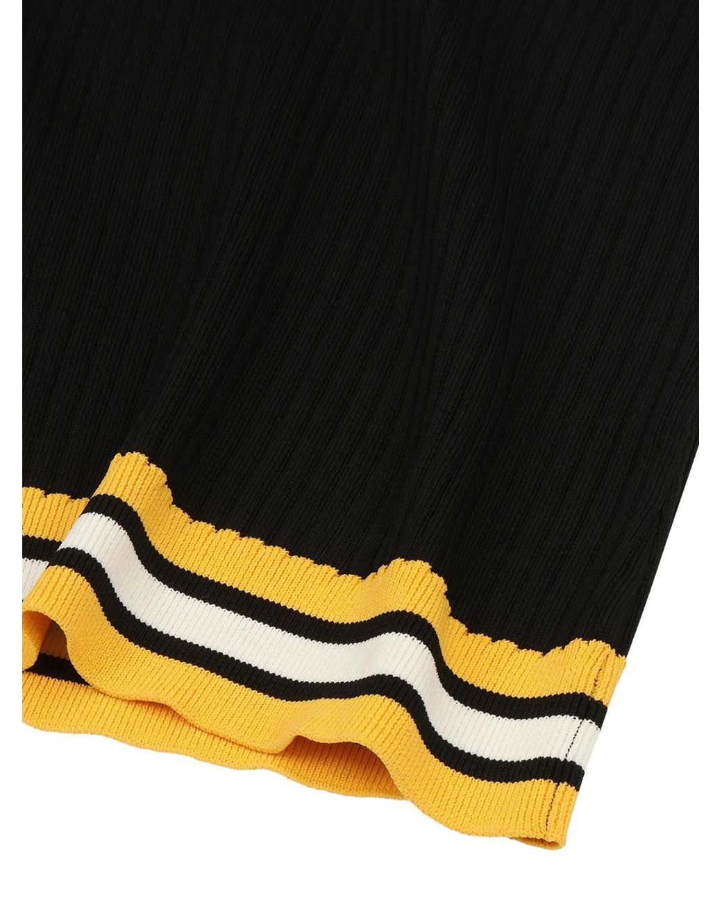 Entire studios Black Striped Ribbed Polo Shirt