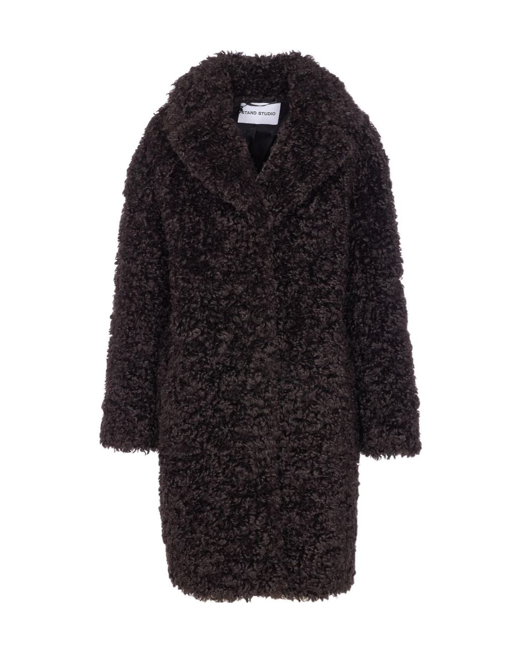 Stand Studio Black Camille Cocoon Long Sleeved Coat