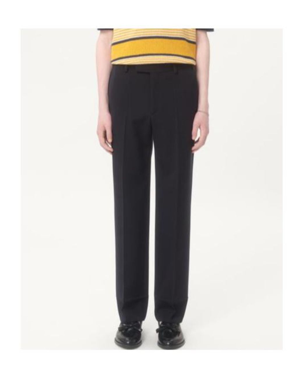 Valentino Blue Pleat Tailored Trousers for men