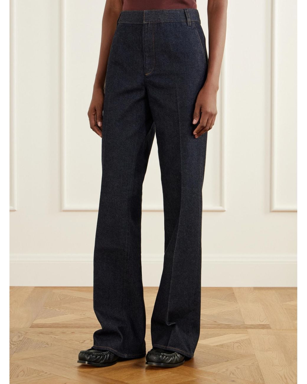 Tibi Blue Straight-Leg Jeans