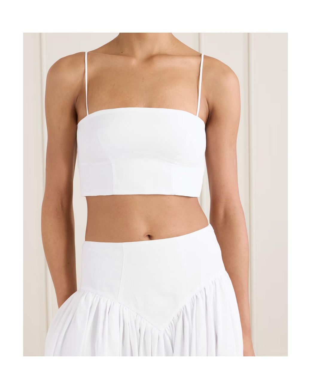 Gabriela Hearst White Spaghetti Strap Suspenders