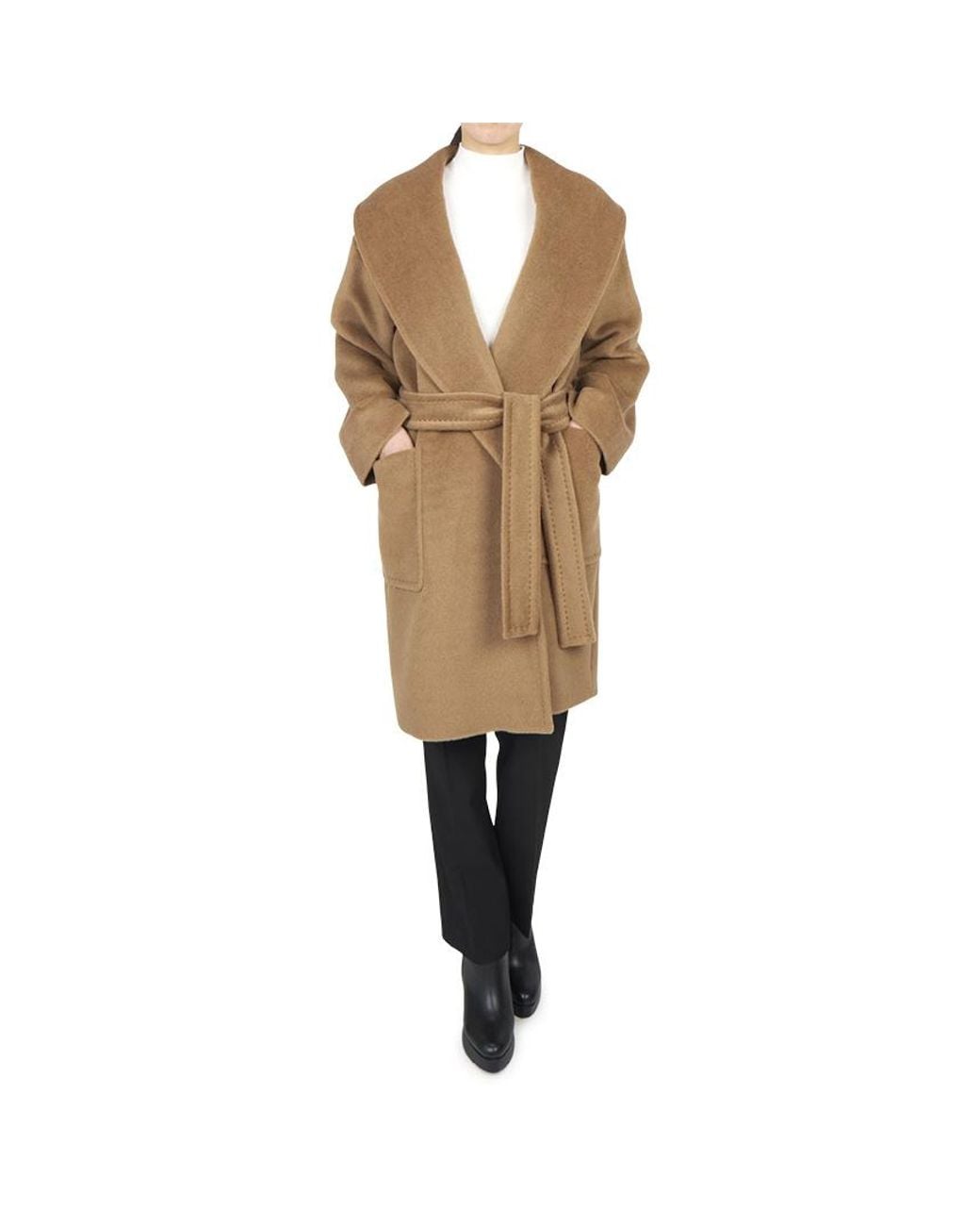 Max Mara Natural Studio Cloruro Tie-Waisted Coat