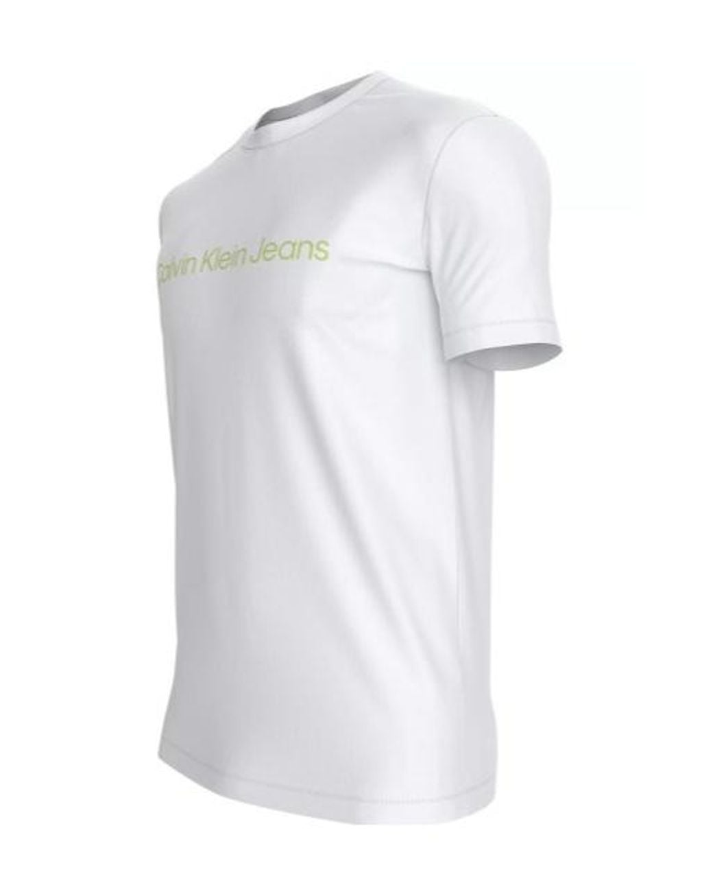 Calvin Klein White Logo-Printed T-Shirt for men