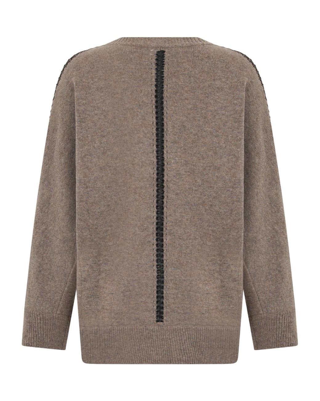 P.A.R.O.S.H. Brown Crew-Neck Sweater