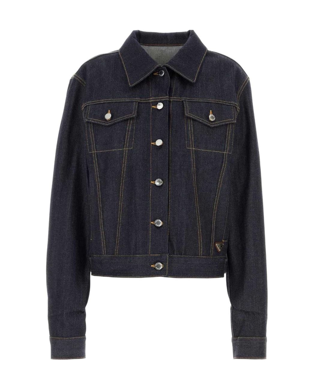 Prada Blue Button-Up Denim Jacket