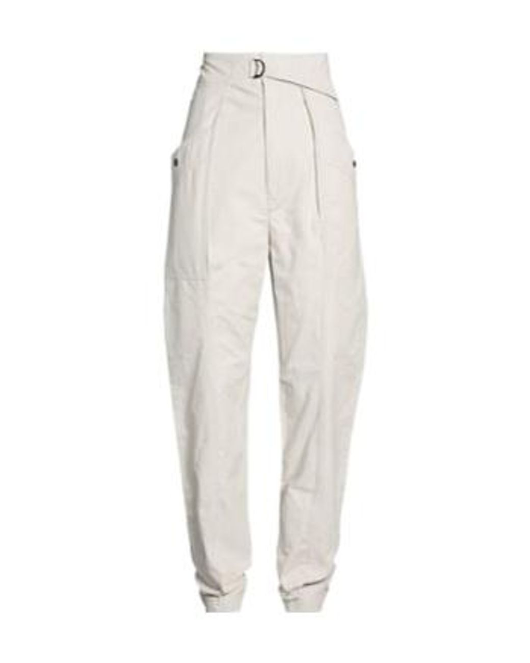 Isabel Marant White Solid Minimalist Fashion Casual Pants