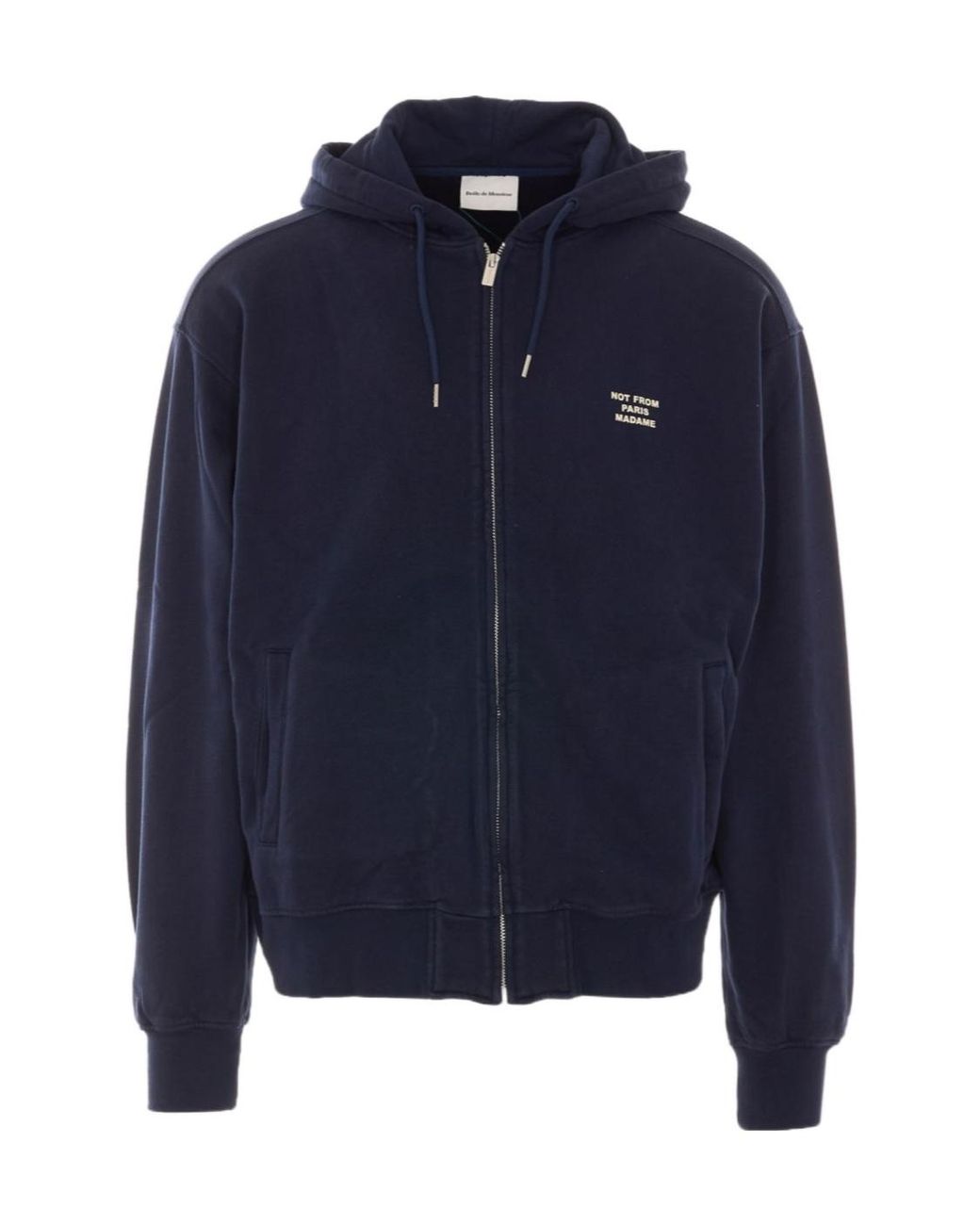 Drole de Monsieur Blue Drôle De Monsieur Back Logo Zip-Up Hoodie for men