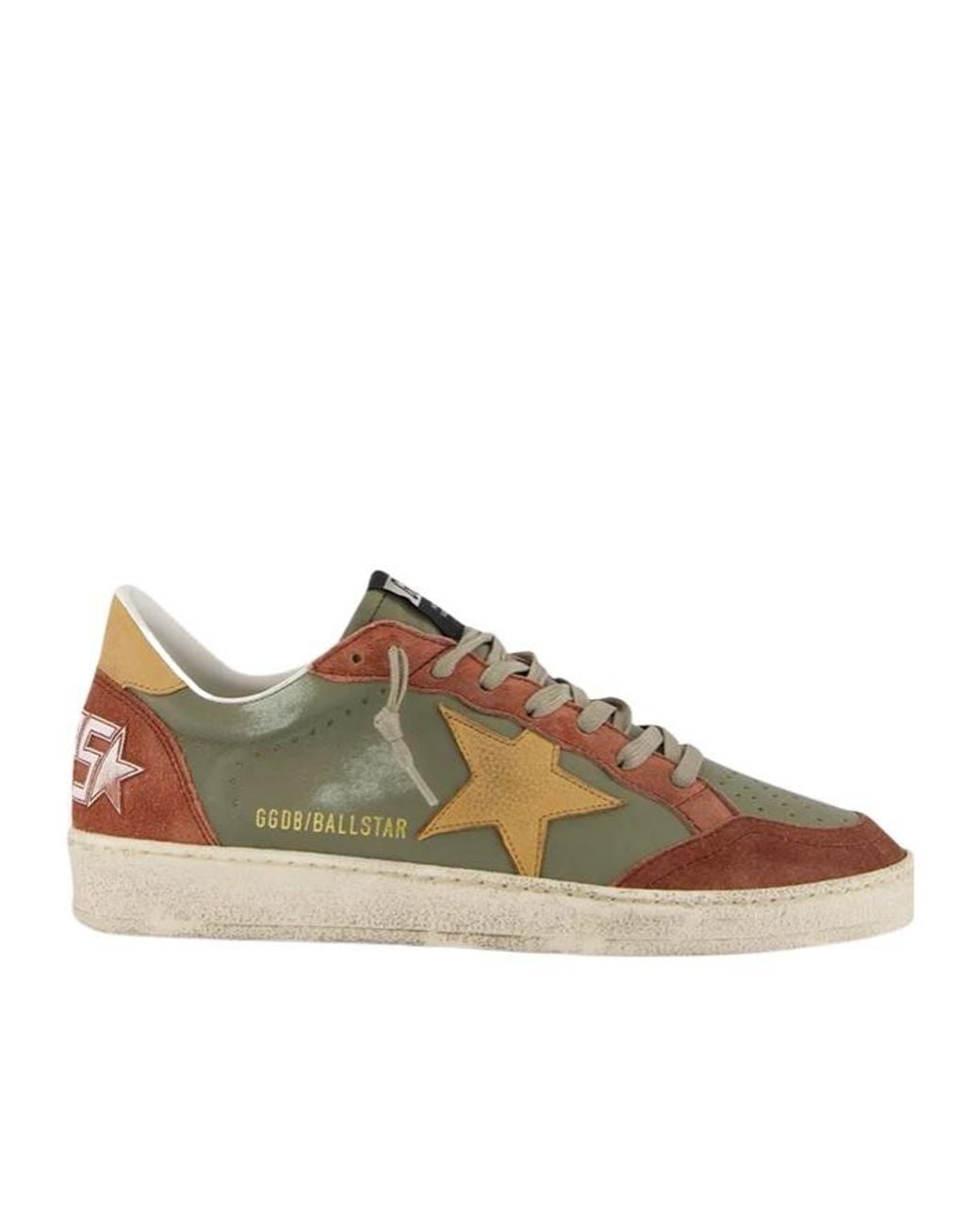 Golden Goose Deluxe Brand Multicolor Ball Star Distressed Leather Sneakers for men