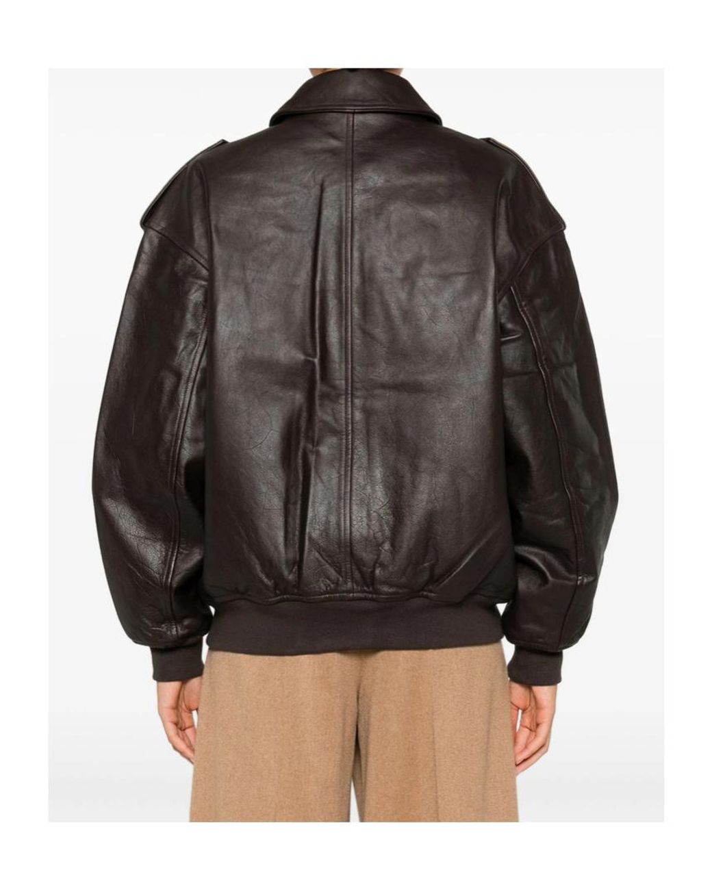 Frankie Shop Black Viper Leather Jacket