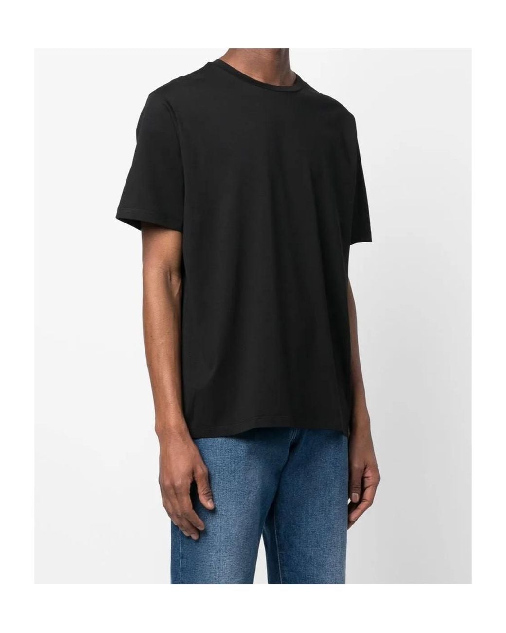 Herno Black Stretched Crewneck T-Shirt for men