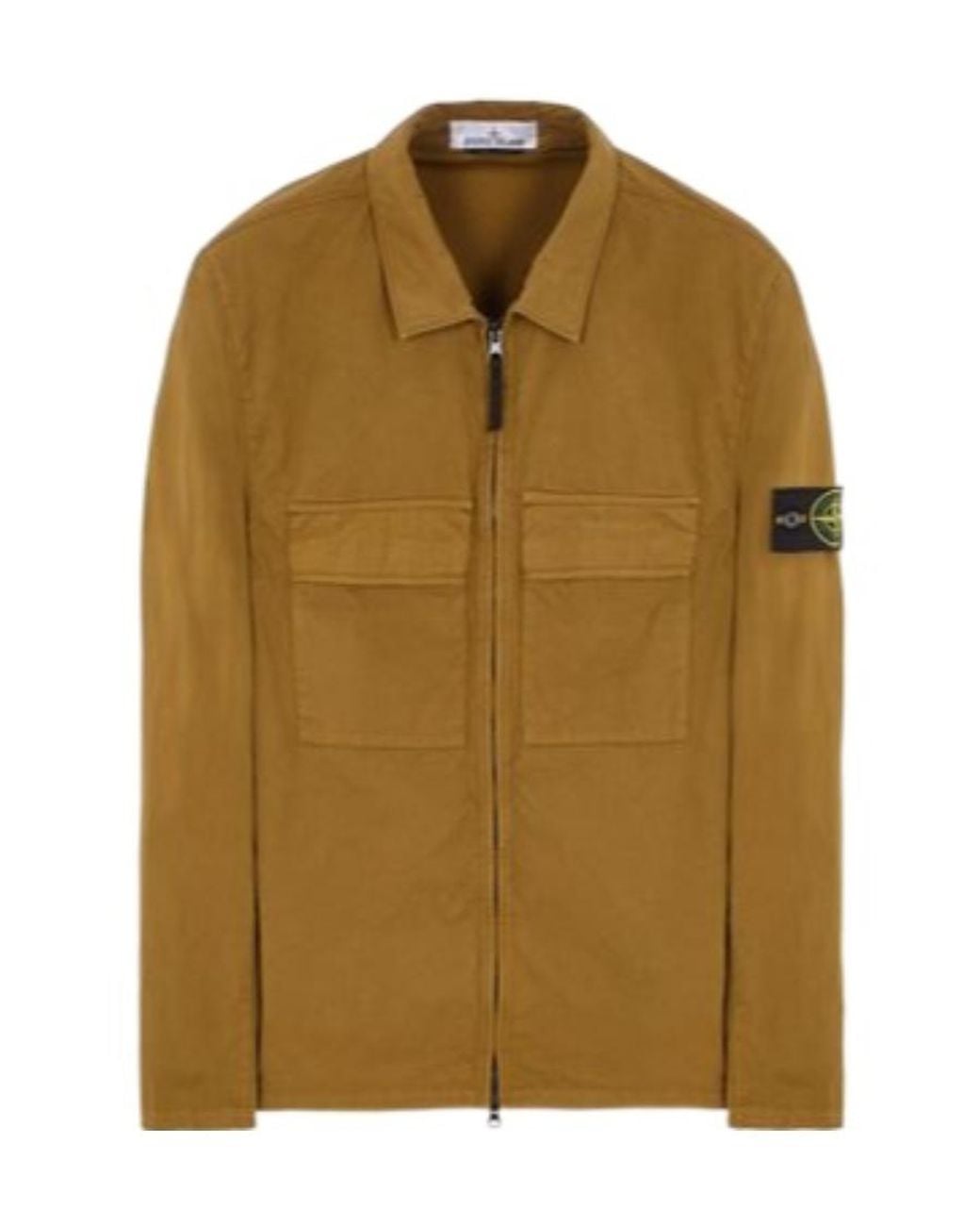 Stone Island Green Zippered Casual Jacket for men