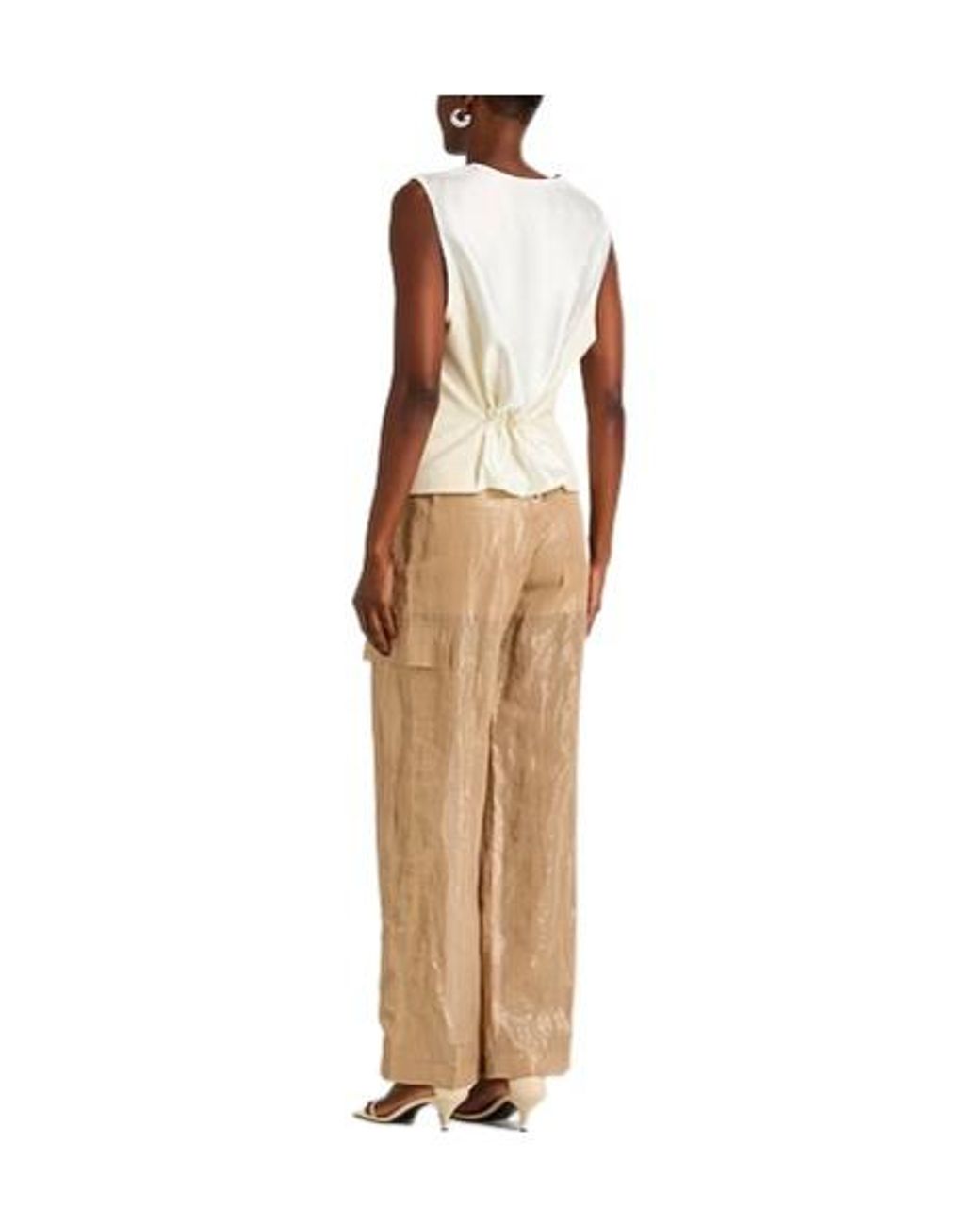 Brunello Cucinelli Natural Solidcolor Cargo Trousers